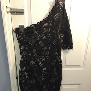 H&M black lace sleeve dress M medium